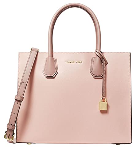 Michael Kors Mercer Large Leather Tote Bag, Soft Pink
