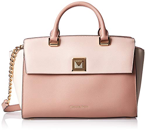 Michael Kors Sylvia Large Tri-Color Leather Satchel Bag