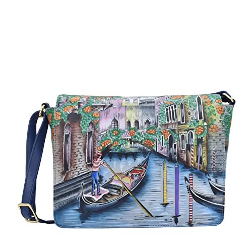 Anuschka Hand-Painted Leather Crossbody - Venetian Story