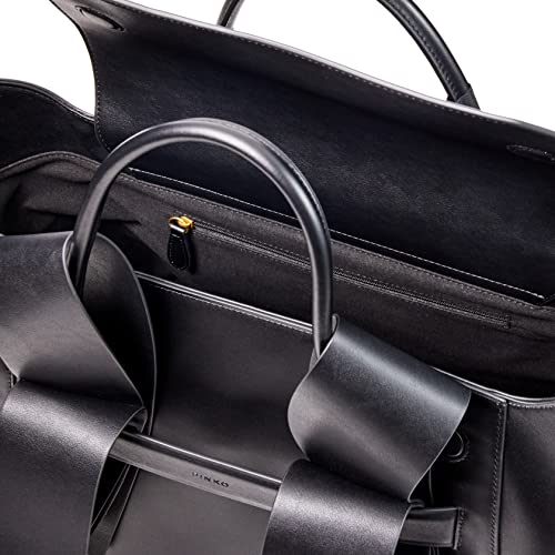 Pinko Aika Tote Bag in Black-Gold, 33cm