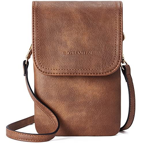 BOSTANTEN Leather Crossbody Bag for Women - Cell Phone