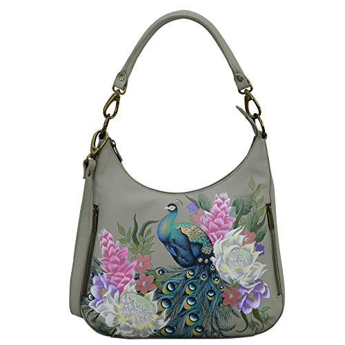 Anuschka Women's Leather Hobo Bag - Regal Peacock