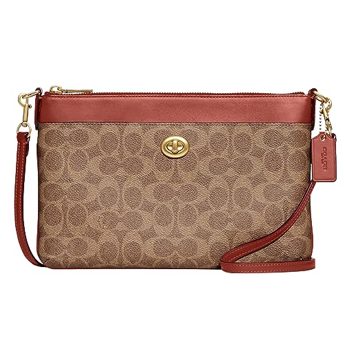 COACH Signature Polly Crossbody in Tan Rust Canvas