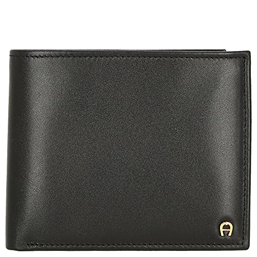 Aigner Black Wallet in Landscape Format - 12 x 9.5 x 2 cm
