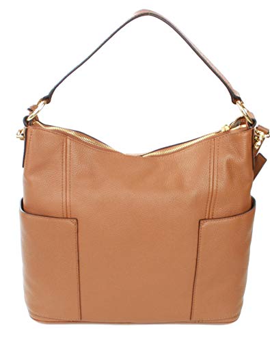 Michael Kors Brown Pebbled Leather Medium Hobo Handbag