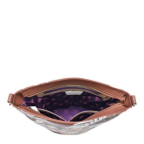 Handpainted Anuschka Bucket Hobo in Cleopatra's Leopard Tan
