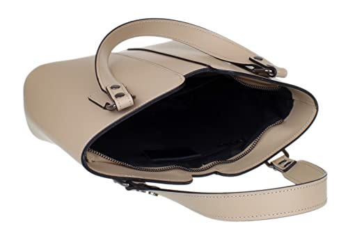 Plain Italian Leather Crossbody Tote Bag for Women
