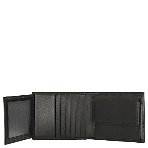Aigner Black Wallet in Landscape Format - 12 x 9.5 x 2 cm