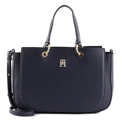 Tommy Hilfiger Women's Blue TH Emblem Satchel Bag