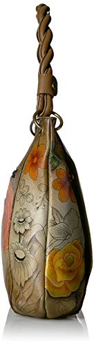 Anuschka Hand Painted Floral Slim Shoulder Bag