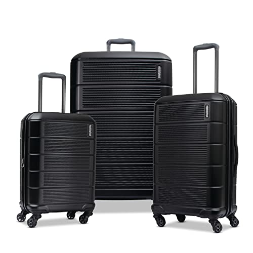Jet Black American Tourister 3PC Hardside Luggage Spinner