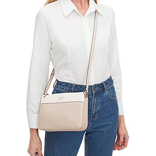 Kate Spade Leila Triple Gusset Crossbody Handbag, Warm Beige
