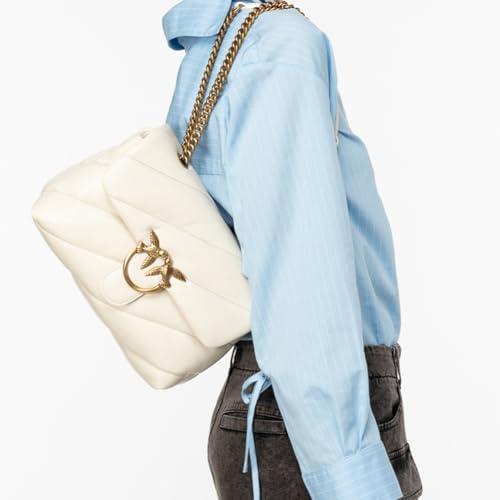 Pinko Love Classic Puff Handbag in Pink Sheepskin