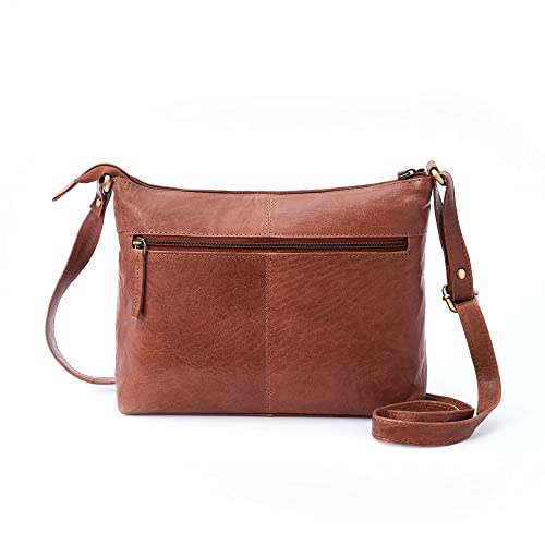 Woodland Leather Women's Vintage Style Cross-body Bag (Dark Brown)