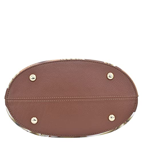 Handpainted Anuschka Bucket Hobo in Cleopatra's Leopard Tan