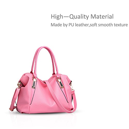 Damen Klassische Designer Handtasche von Nicole&Doris (Pink)