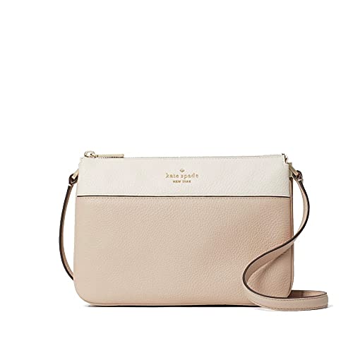 Kate Spade Leila Triple Gusset Crossbody Handbag, Warm Beige