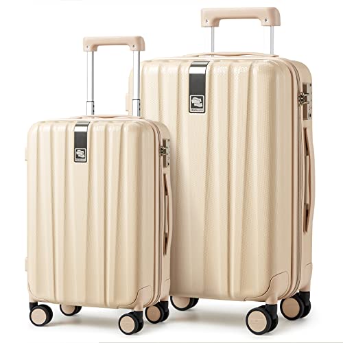 Hanke TSA Lightweight Hardside Spinner Suitcases, Cuba Sand