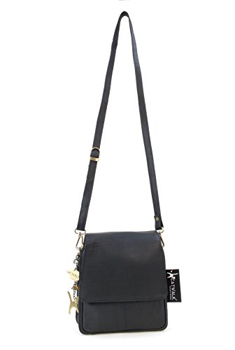 Catwalk Collection Women's Leather Cross Body Shoulder Bag