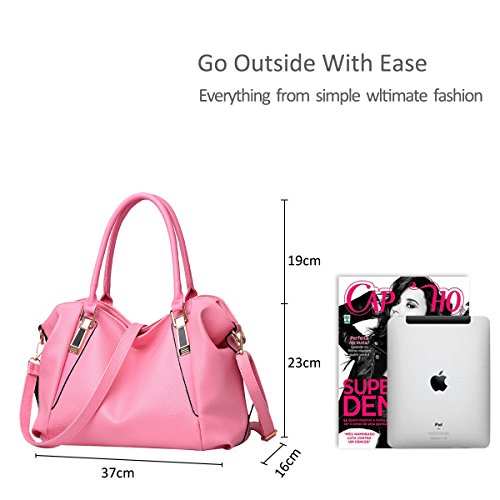 Damen Klassische Designer Handtasche von Nicole&Doris (Pink)