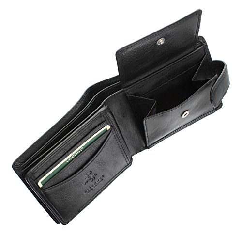 Visconti Knightsbridge Leather Wallet - RFID Blocking - Black