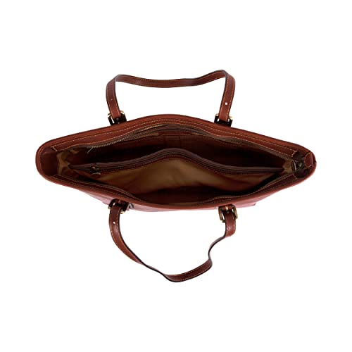 Gianni Conti Flora Italian Leather Large Tan Tote