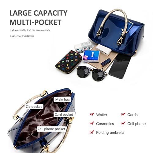 Designer Pink Patent Leather Women's Handbag (ND-2AZN002)