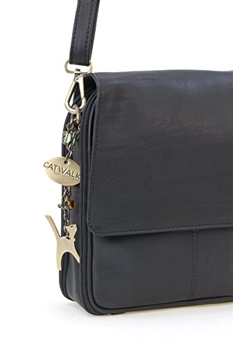 Catwalk Collection Women's Leather Cross Body Shoulder Bag