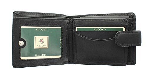 Visconti Knightsbridge Leather Wallet - RFID Blocking - Black