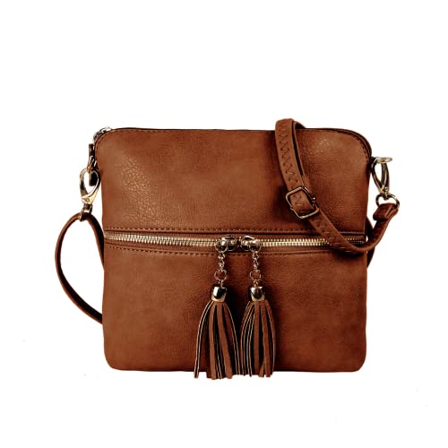Woodland Leather Crossbody Bags: Designer Faux Leather Shoulder Bag