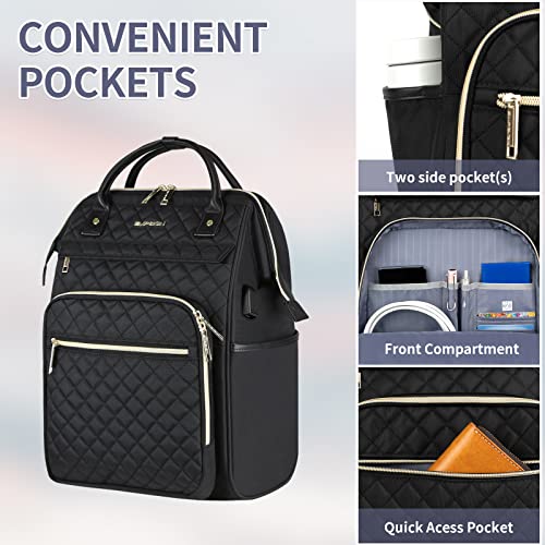 Designer Laptop Backpack Women 17", USB Port, Water Repellent