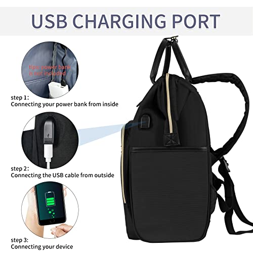Designer Laptop Backpack Women 17", USB Port, Water Repellent