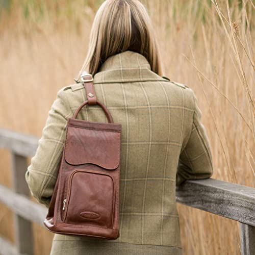 Maxwell Scott Carli Leather Backpack Handbag Italy Chestnut Tan