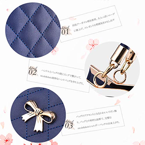 Nicole&Doris Red Diamond Lattice Designer Handbag