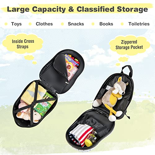 GYMAX Kids Luggage Set, Hand Trolley Case with Spinner Wheels