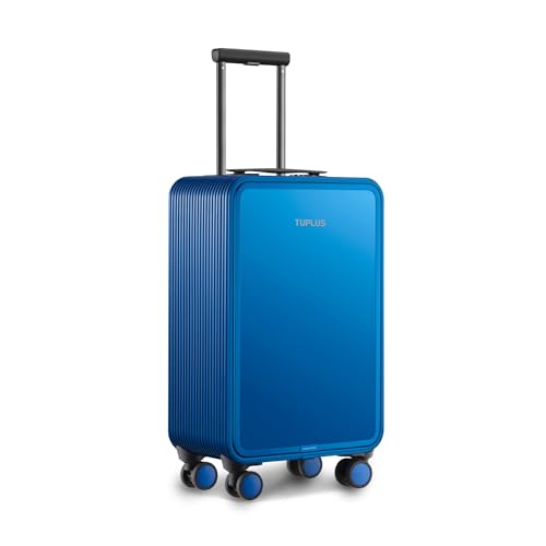 TUPLUS Aluminum Hardside Spinner Carry-On Handbag, Blue