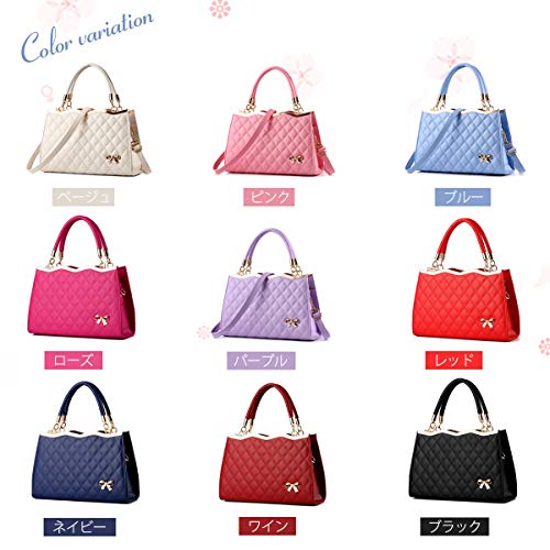 Nicole&Doris Red Diamond Lattice Designer Handbag