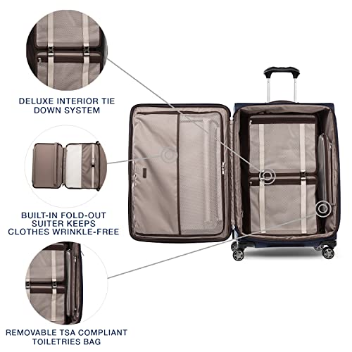 Travelpro Platinum Elite Softside Expandable Spinner Suitcase - True Navy