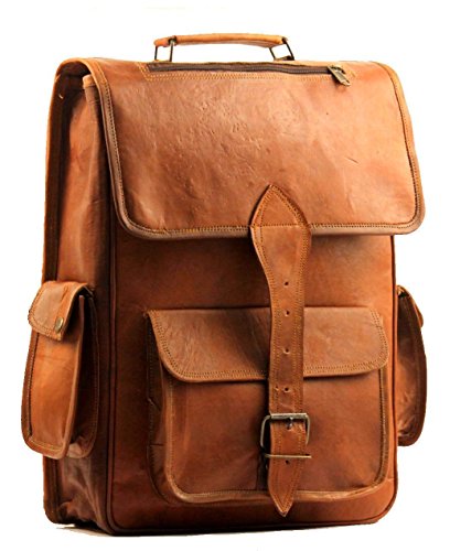 Handcrafted Leather Backpack College Travel Laptop Bag for Sale