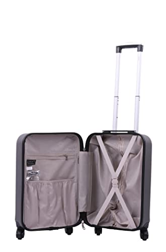 Designer Carry On Luggage Suitcase with 4 Wheels