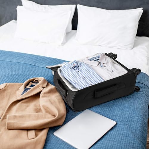 Aerolite Lightweight Black Spinner Luggage Trolley Case