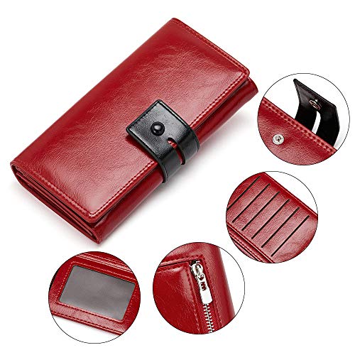 Botimmy Women's Red Leather Designer Handbag