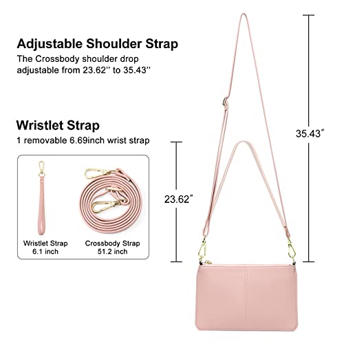 SENDENFN Damen Leder Umhängetasche, Crossbody Handtasche