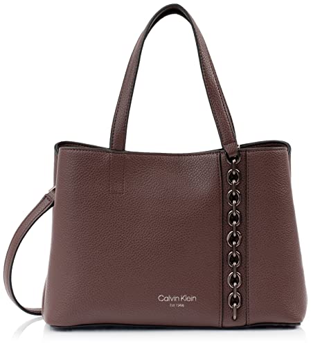 Calvin Klein Adeline Triple Compartment Satchel, Brunette