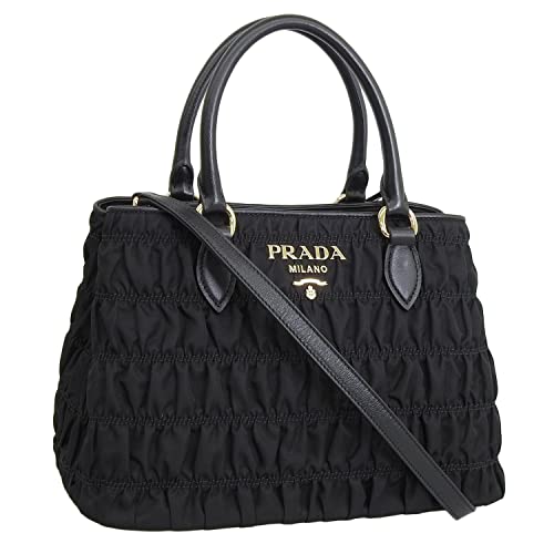 Prada Black Nylon Small Satchel Handbag 1BA173