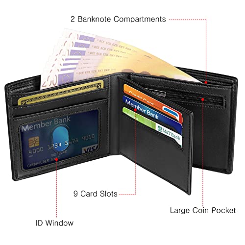 BIAL Designer Mens Bifold Wallet with RFID Blocking