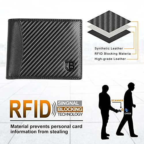 BIAL Designer Mens Bifold Wallet with RFID Blocking