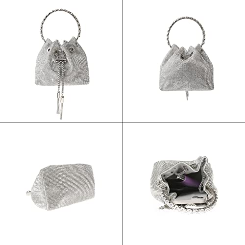 COAIMANEY Rhinestone Clutch for Wedding Party Prom