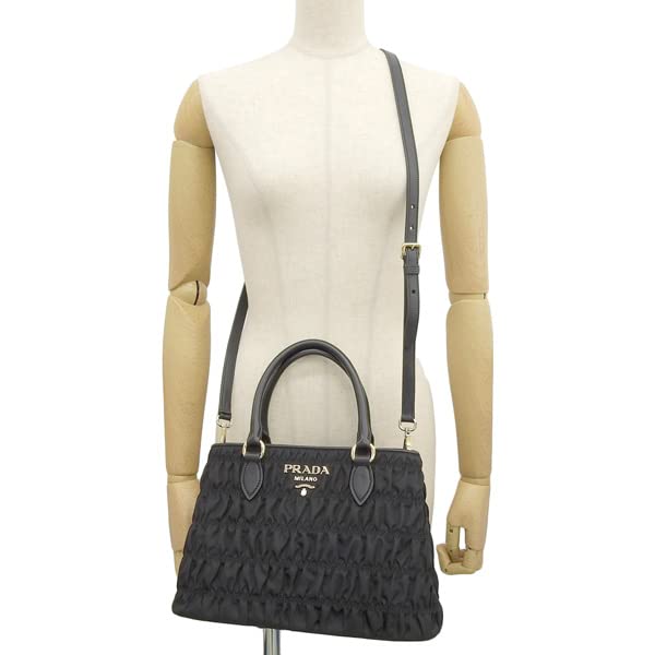 Prada Black Nylon Small Satchel Handbag 1BA173
