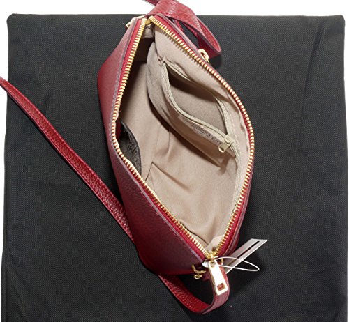 Italian White Leather Small Triangular Designer Bag